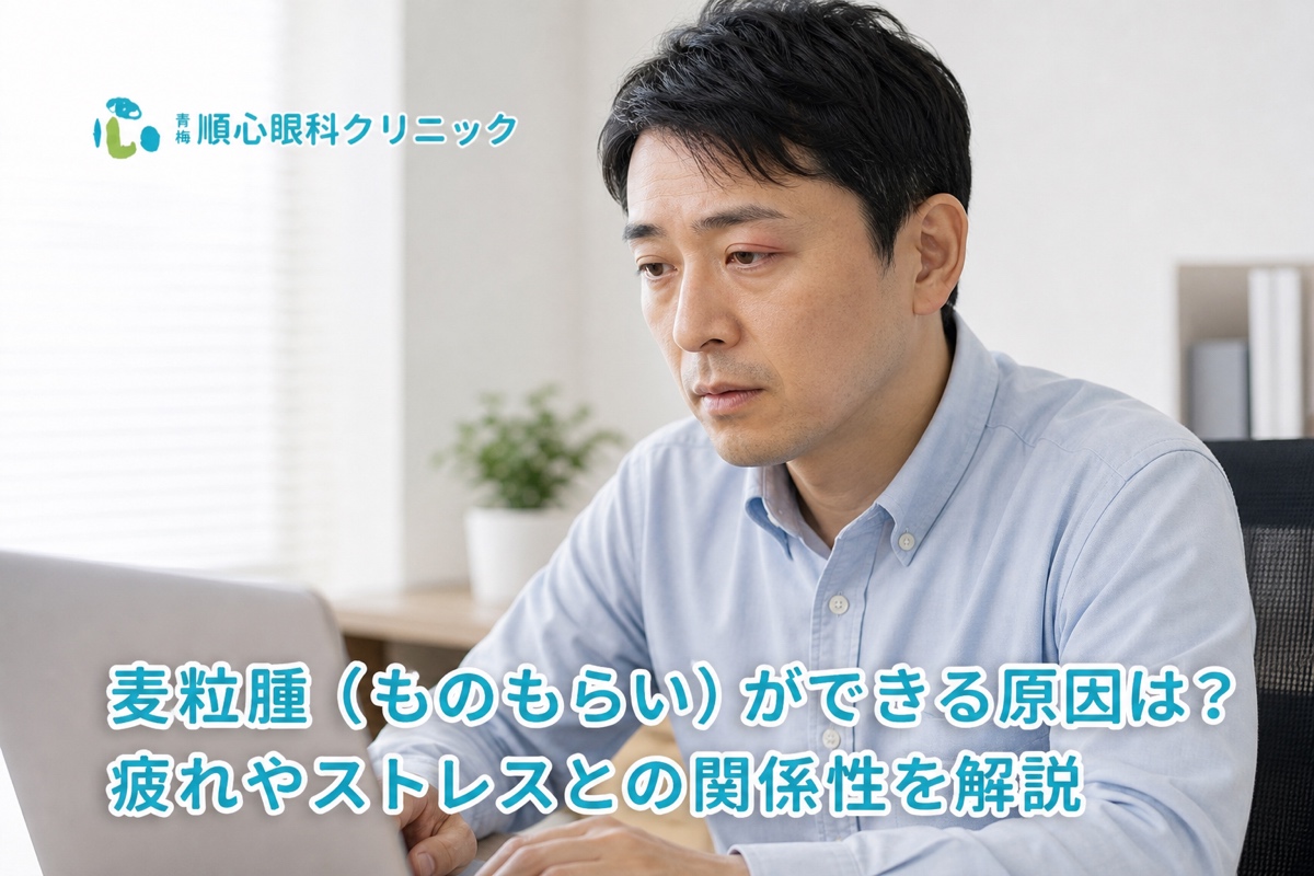 麦粒腫（ものもらい）ができる原因は？疲れやストレスとの関係性を解説